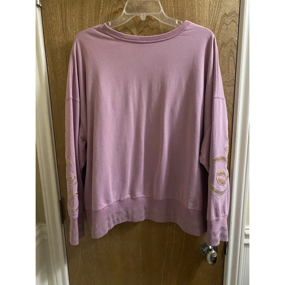 Walt Disney World 50th Anniversary PINK Crewneck EARidescent Sweater Women's 2X